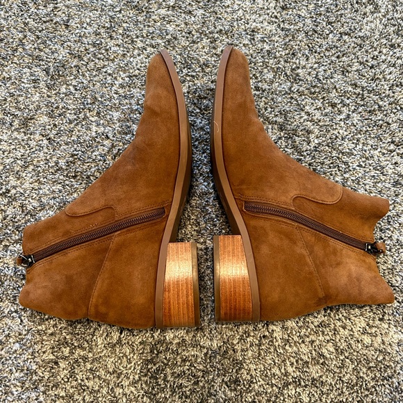 Caslon Womens Block Heel Ankle Bootie Side Zip Cushioned Insole Brown Sz 8 - Picture 10 of 12